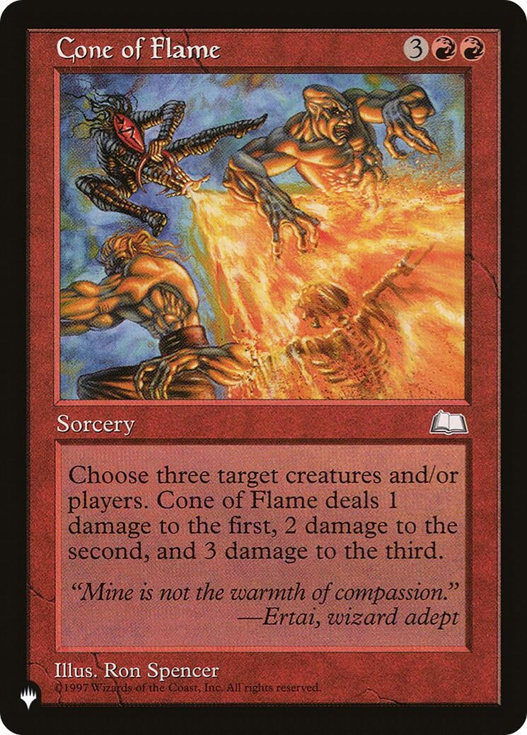 Image for Cone of Flame (LIST) - Magic: The Gathering