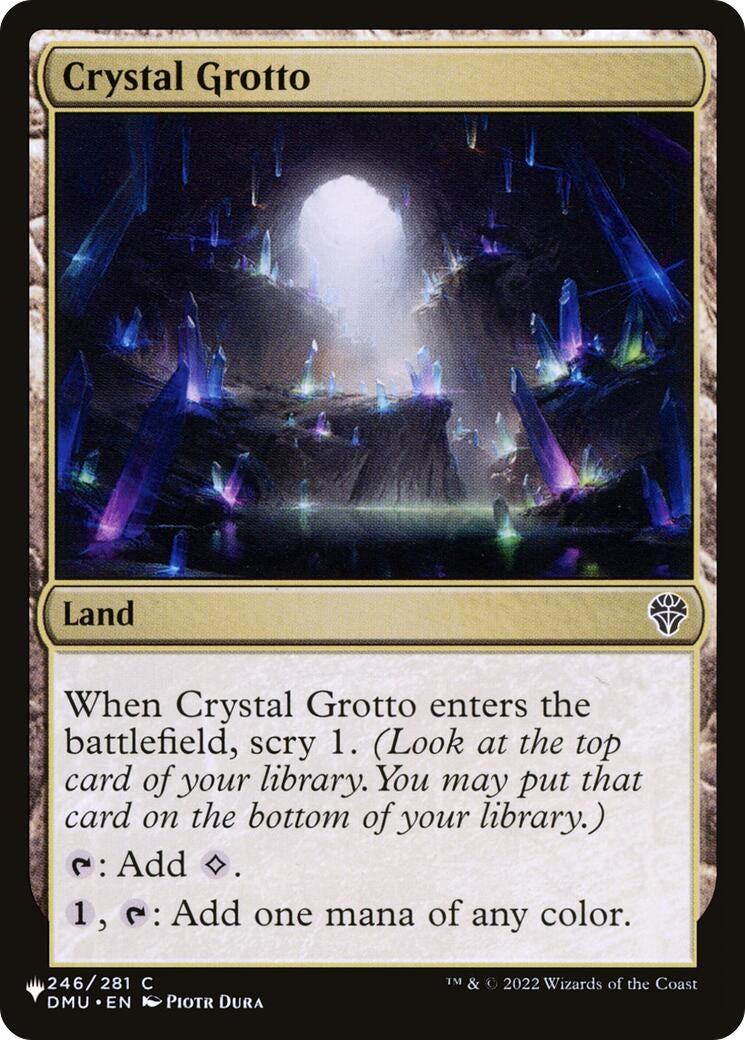 Image for Crystal Grotto (246/281) (LIST) - Magic: The Gathering