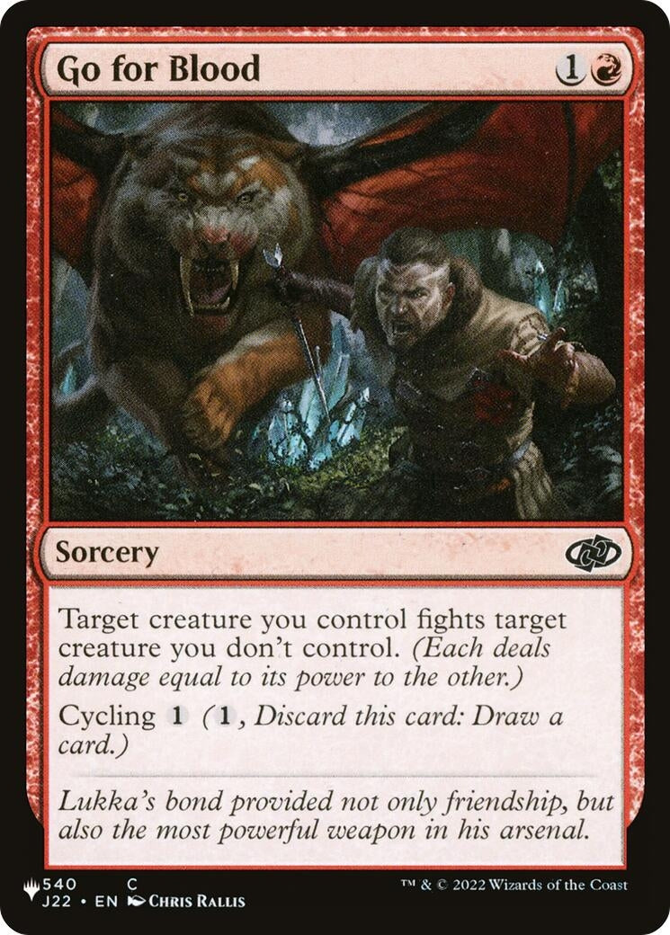 Image for Go for Blood (540/051) (LIST) - Magic: The Gathering
