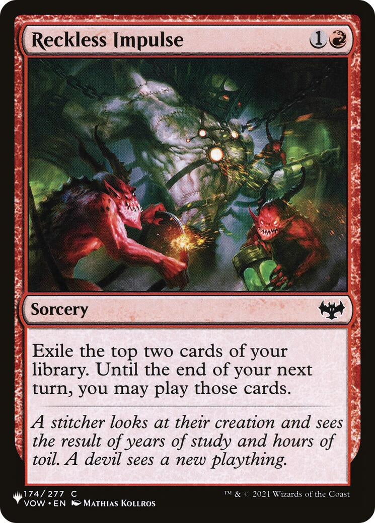 Image for Reckless Impulse (174/277) (LIST) - Magic: The Gathering