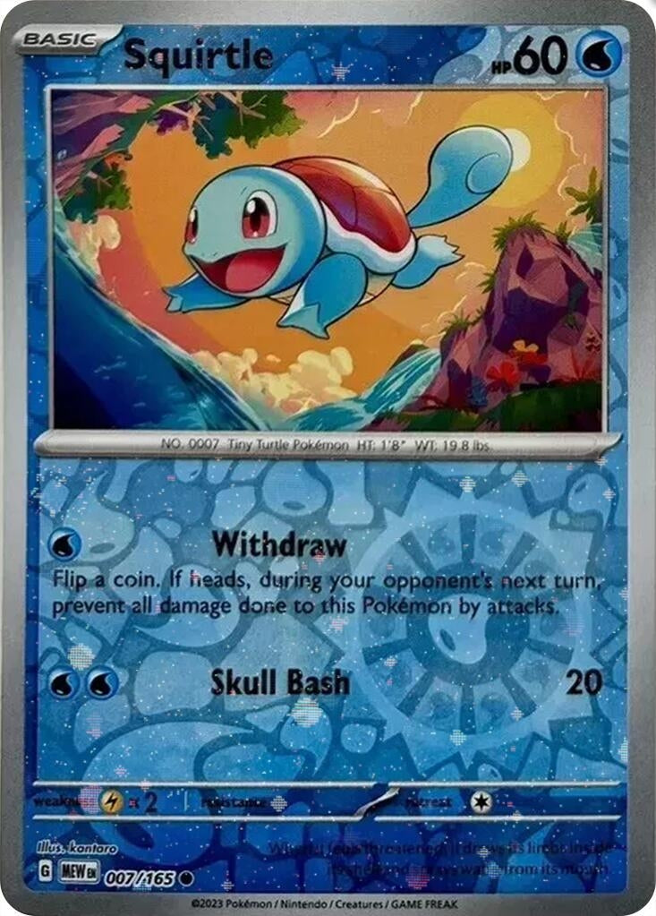 Image for Squirtle - 007/165 (Reverse Cosmos Holo) (Costco Exclusive) (007/165) (MCAP) - Pokemon