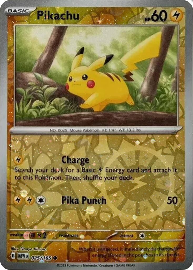 Image for Pikachu - 025/165 (Reverse Cosmos Holo) (Costco Exclusive) (025/165) (MCAP) - Pokemon