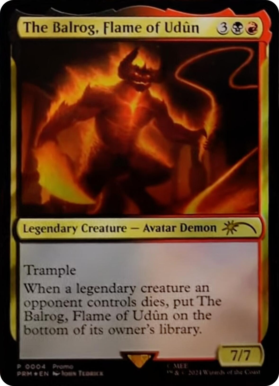 Image for The Balrog, Flame of Udun (4) - Magic: The Gathering