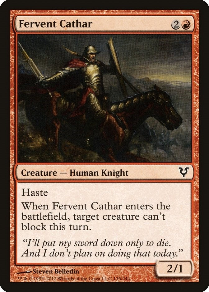 Image for Fervent Cathar (135) (AVR) - Magic: The Gathering