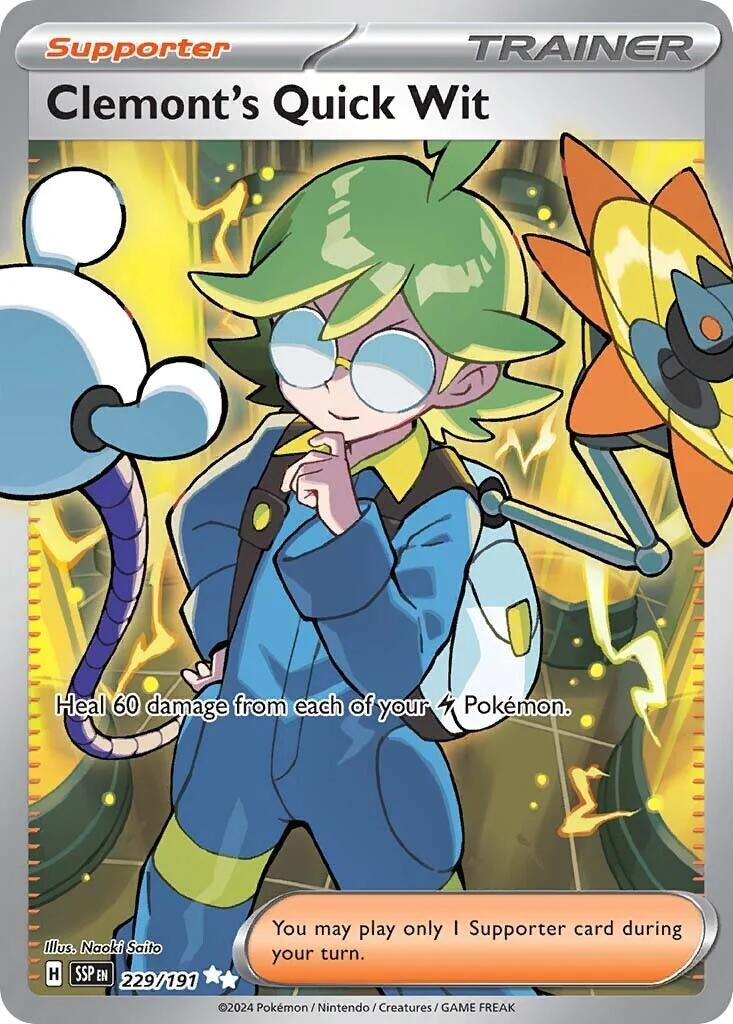 Image for Clemont's Quick Wit (229/191) (SSP) - Pokemon