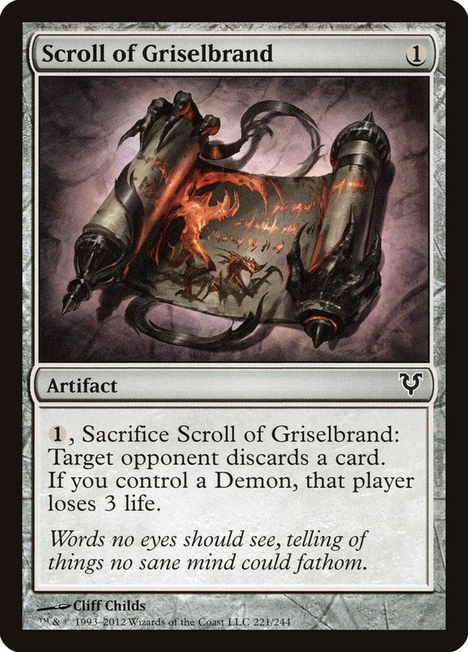 Image for Scroll of Griselbrand (221) (AVR) - Magic: The Gathering