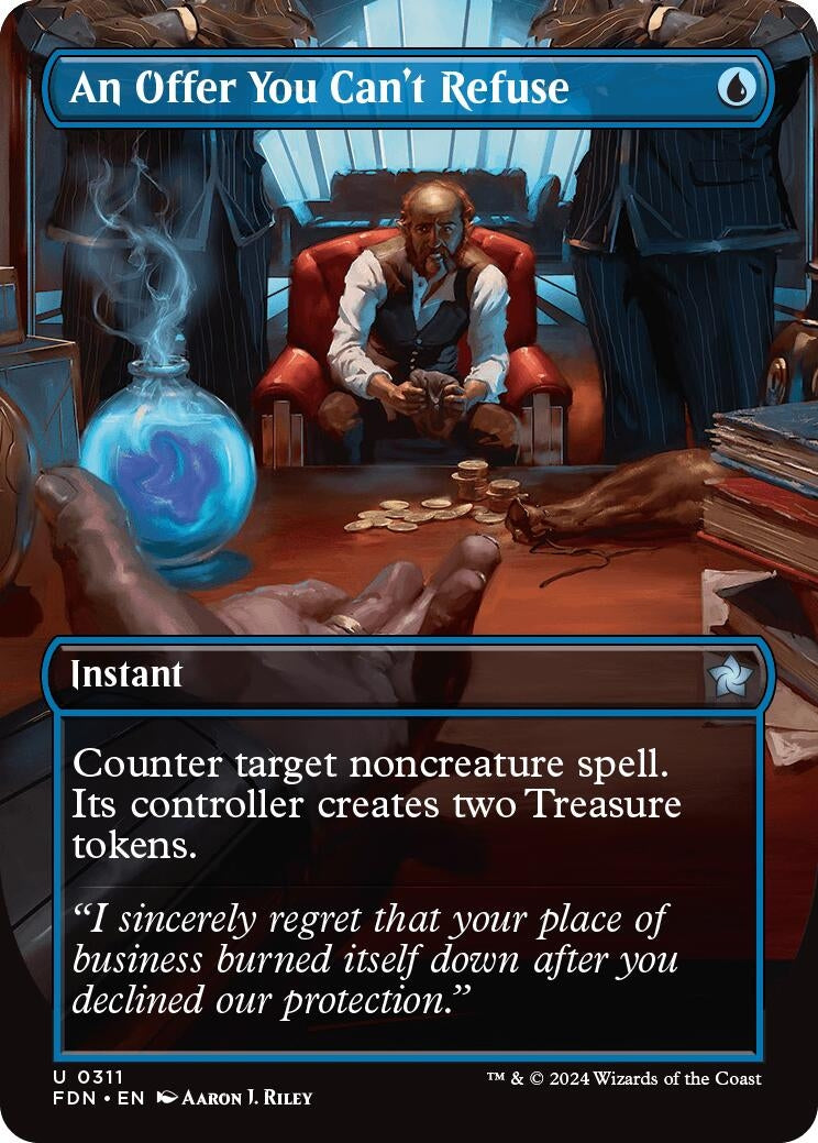 Image for An Offer You Can't Refuse (Borderless) (311) (FDN) - Magic: The Gathering