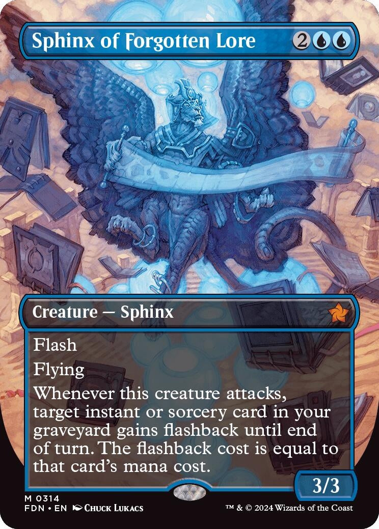 Image for Sphinx of Forgotten Lore (Borderless) (314) - Magic: The Gathering