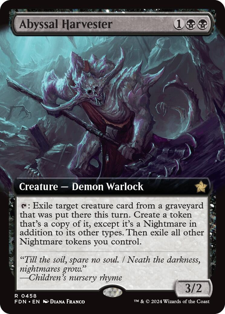 Image for Abyssal Harvester (Extended Art) (458) (FDN) - Magic: The Gathering
