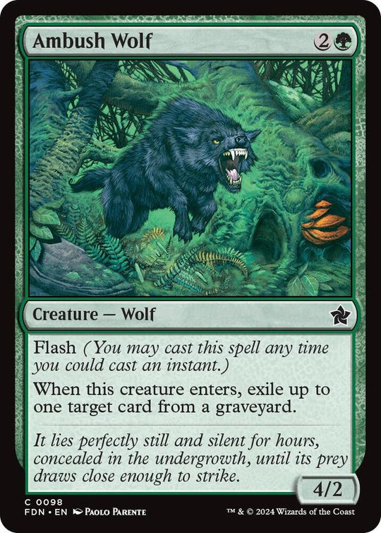 Image for Ambush Wolf (98) (FDN) - Magic: The Gathering