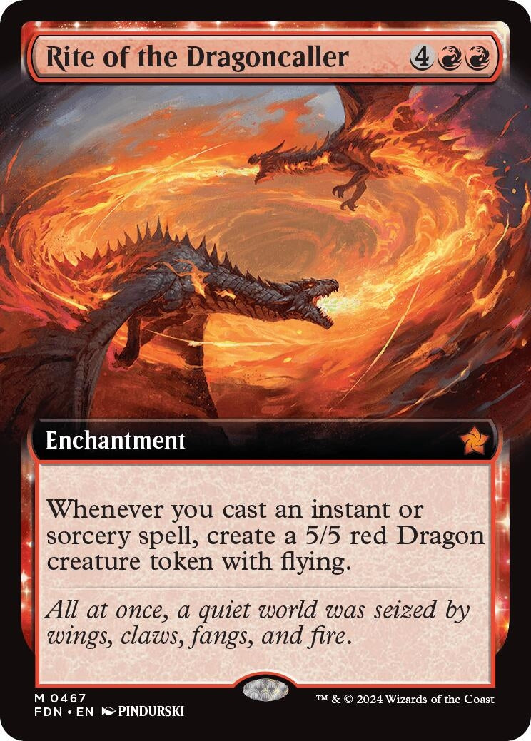 Image for Rite of the Dragoncaller (Extended Art) (467) - Magic: The Gathering