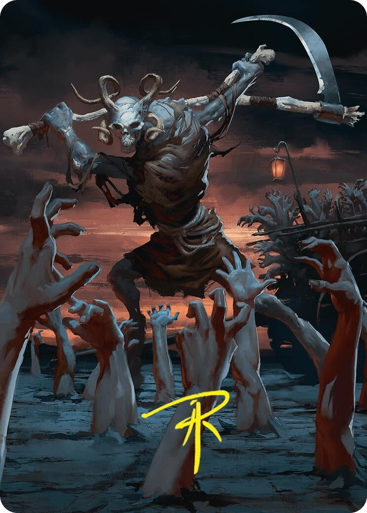 Image for Abyssal Harvester Art Card (34/54) (Gold-Stamped Signature) (34) (ASFDN) - Magic: The Gathering