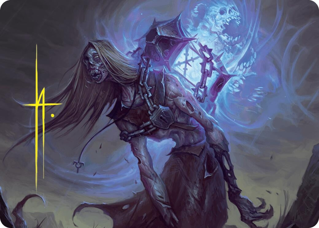 Image for Soul-Shackled Zombie Art Card (9/54) (Gold-Stamped Signature) (9) (ASFDN) - Magic: The Gathering