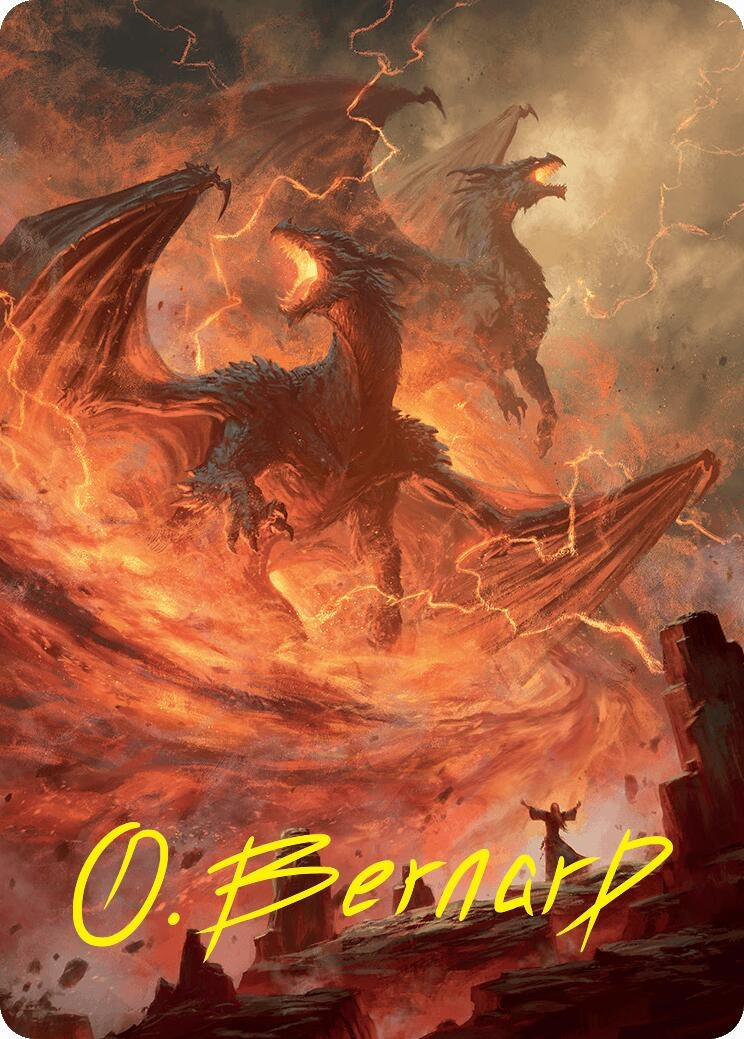 Image for Rite of the Dragoncaller Art Card (38/54) (Gold-Stamped Signature) (38) (ASFDN) - Magic: The Gathering