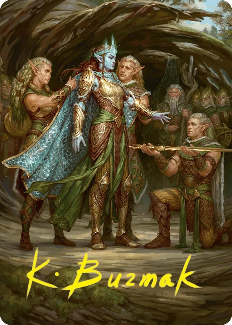 Image for Lathril, Blade of the Elves Art Card (48/54) (Gold-Stamped Signature) (48) (ASFDN) - Magic: The Gathering