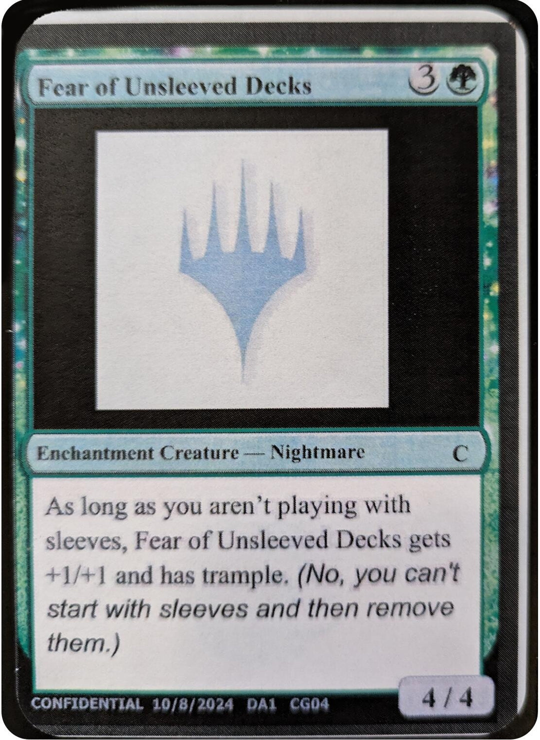 Image for Fear of Unsleeved Decks (UNK) - Magic: The Gathering
