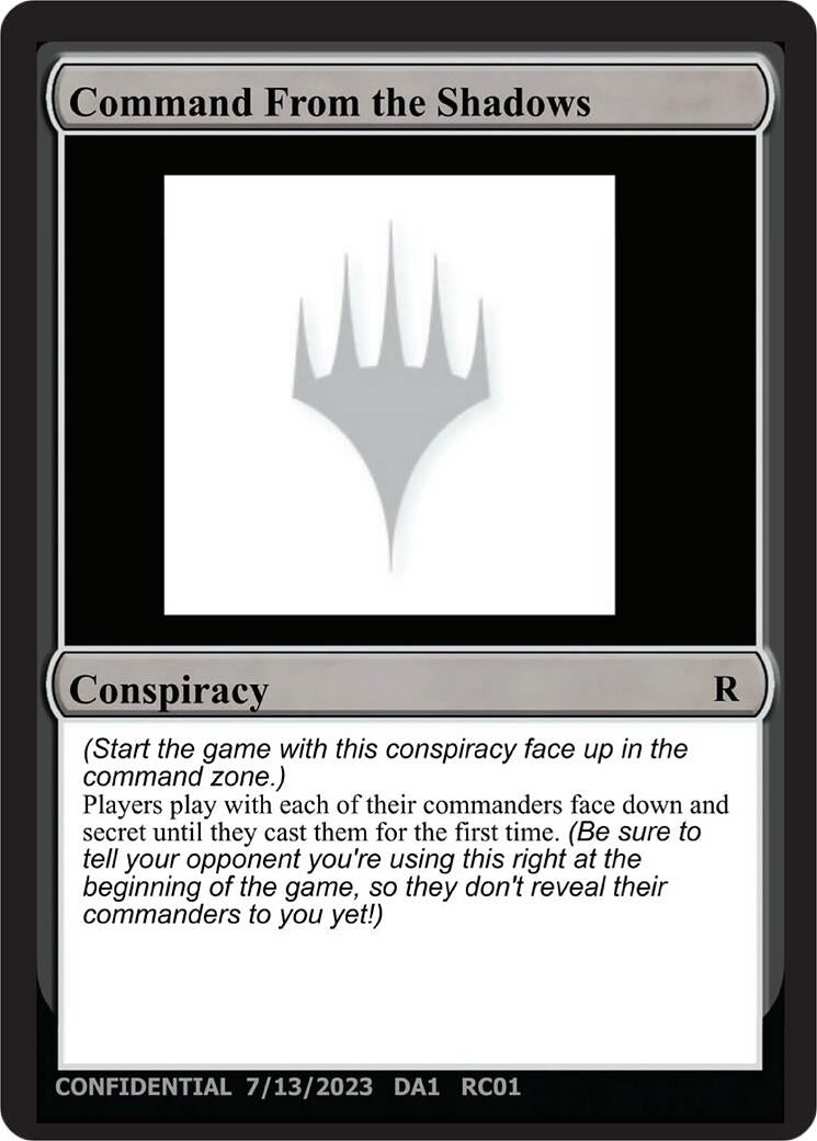 Image for Command From the Shadows (UNK) - Magic: The Gathering