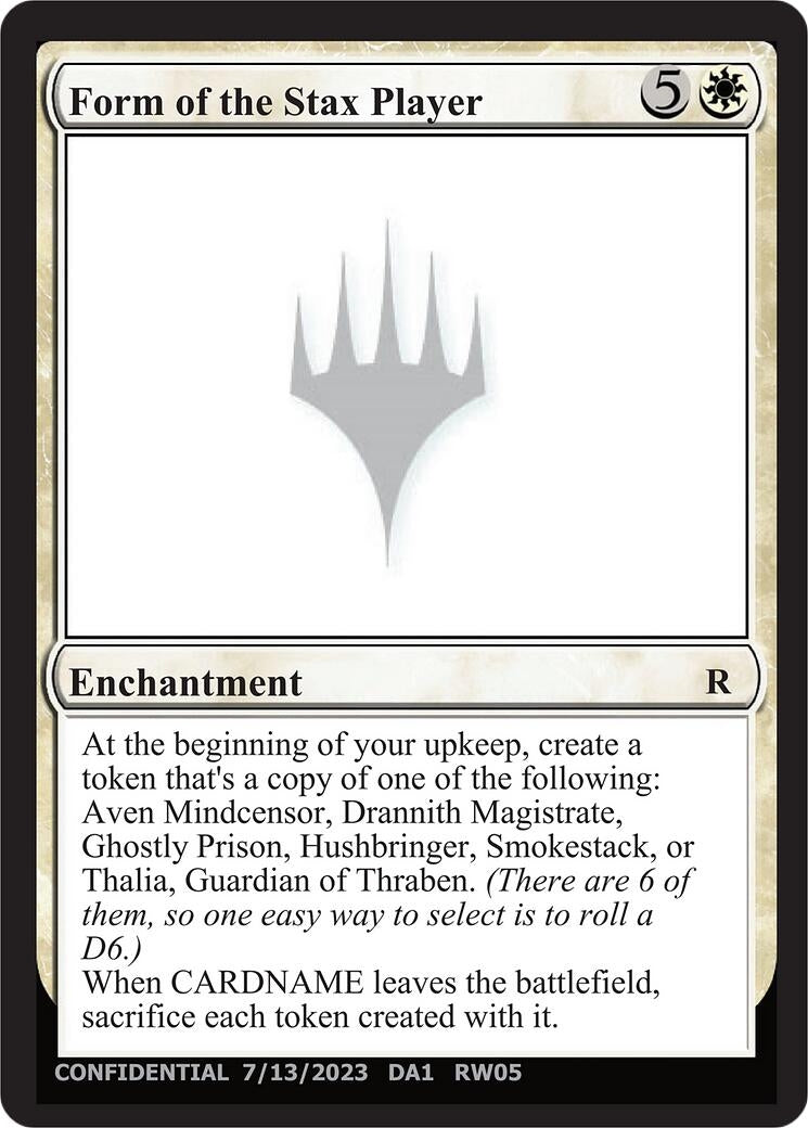 Image for Form of the Stax Player - Magic: The Gathering
