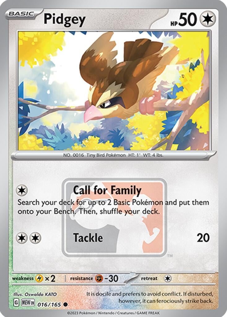 Image for Pidgey - 016/165 (League Promo) (016/165) (PR) - Pokemon