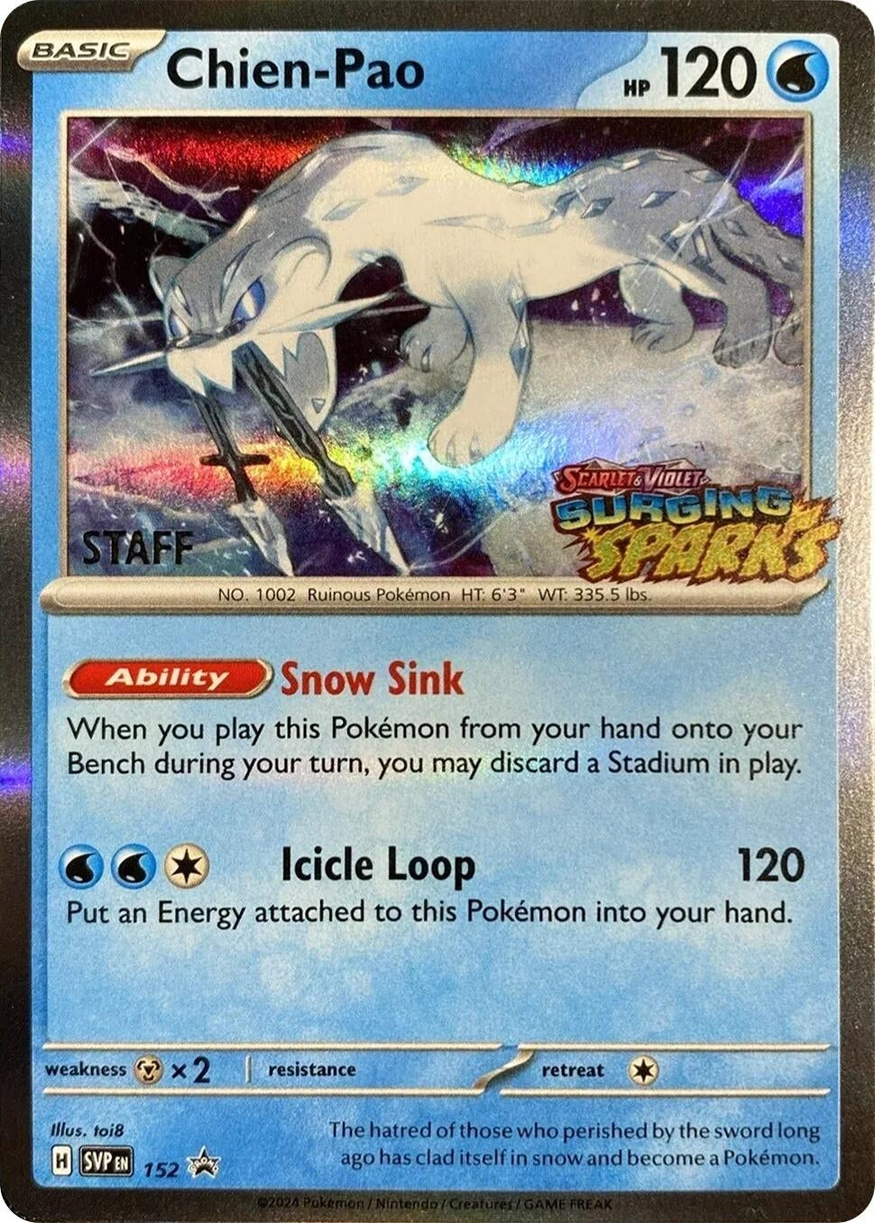 Image for Chien-Pao - 152 (Staff) (152) (SVP) - Pokemon