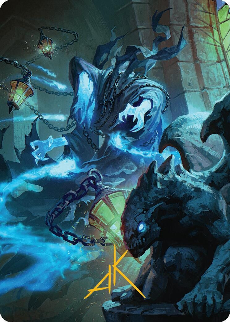 Image for Mausoleum Wanderer Art Card (Gold-Stamped Signature) (7) - Magic: The Gathering