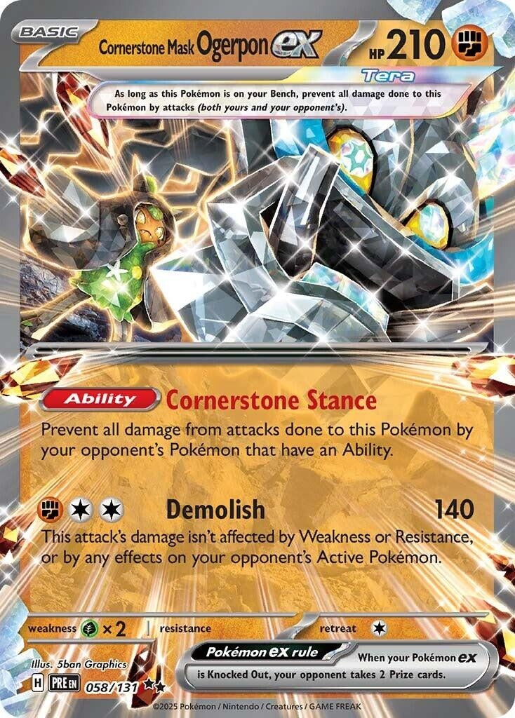 Image for Cornerstone Mask Ogerpon ex (058/131) (PRE) - Pokemon