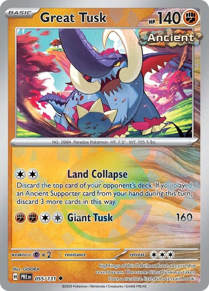 Image for Great Tusk (Poke Ball Pattern) (055/131) (PRE) - Pokemon