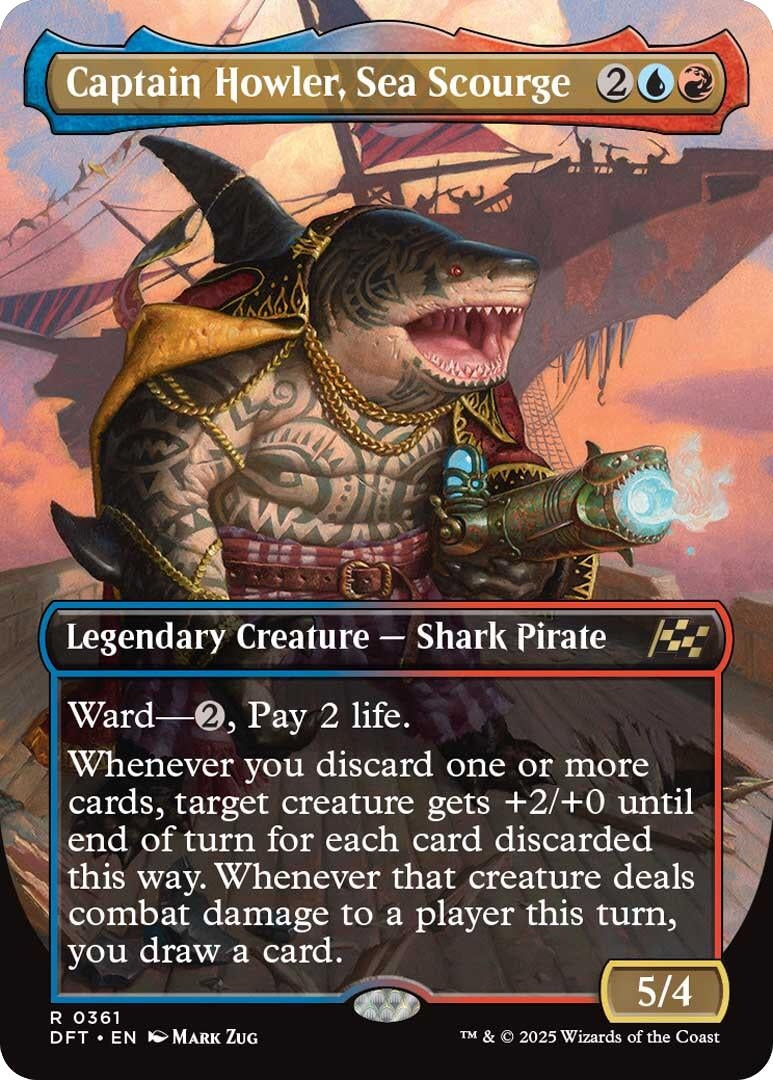 Image for Captain Howler, Sea Scourge (Borderless) (361) - Magic: The Gathering