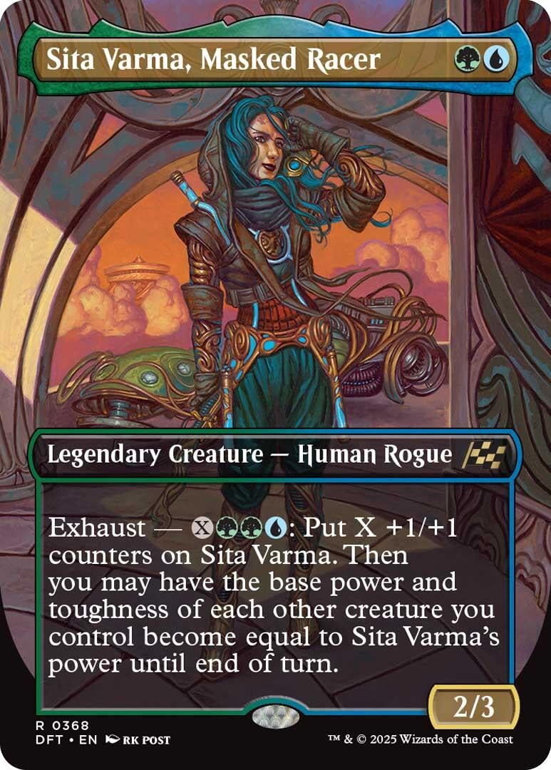 Image for Sita Varma, Masked Racer (Borderless) (368) (DFT) - Magic: The Gathering