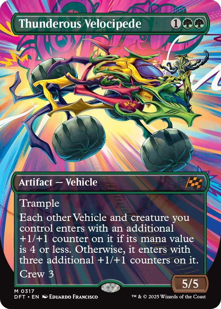 Image for Thunderous Velocipede (Borderless) (317) (DFT) - Magic: The Gathering
