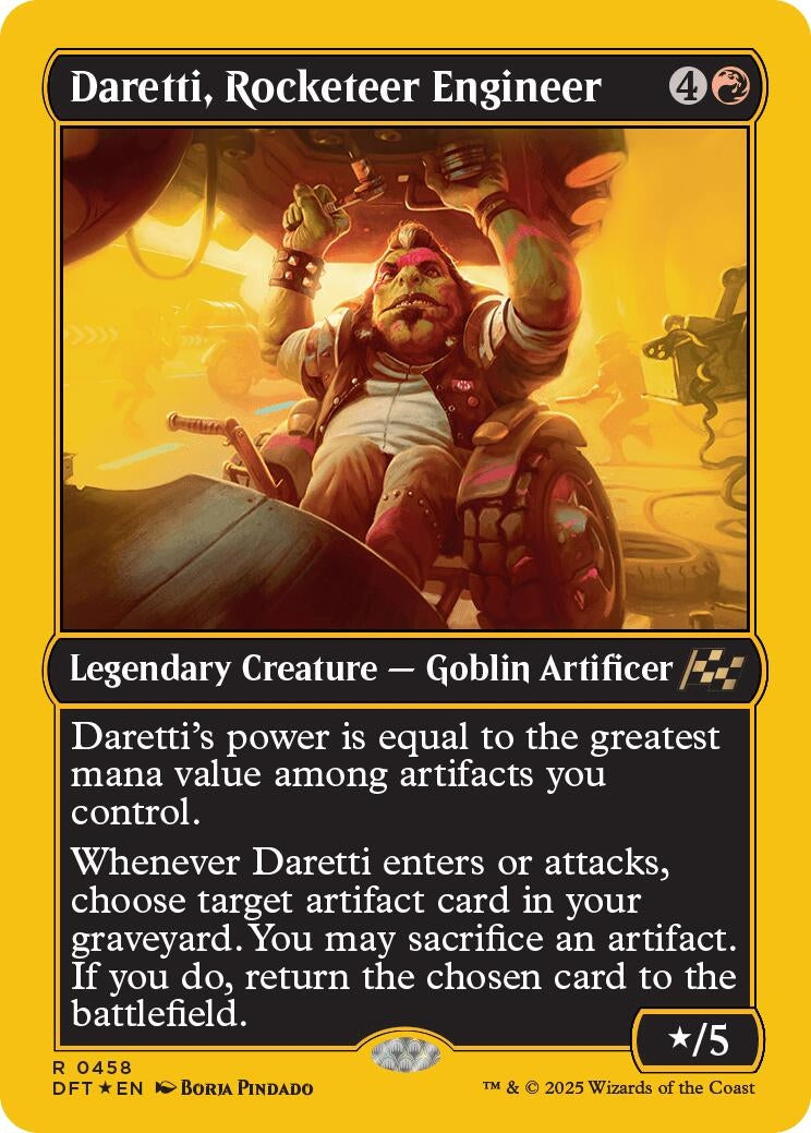 Image for Daretti, Rocketeer Engineer (First-Place Foil) (458) (DFT) - Magic: The Gathering