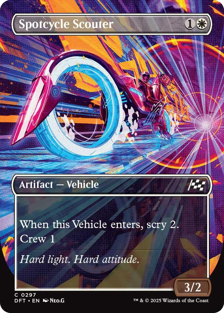 Image for Spotcycle Scouter (Borderless) (297) (DFT) - Magic: The Gathering