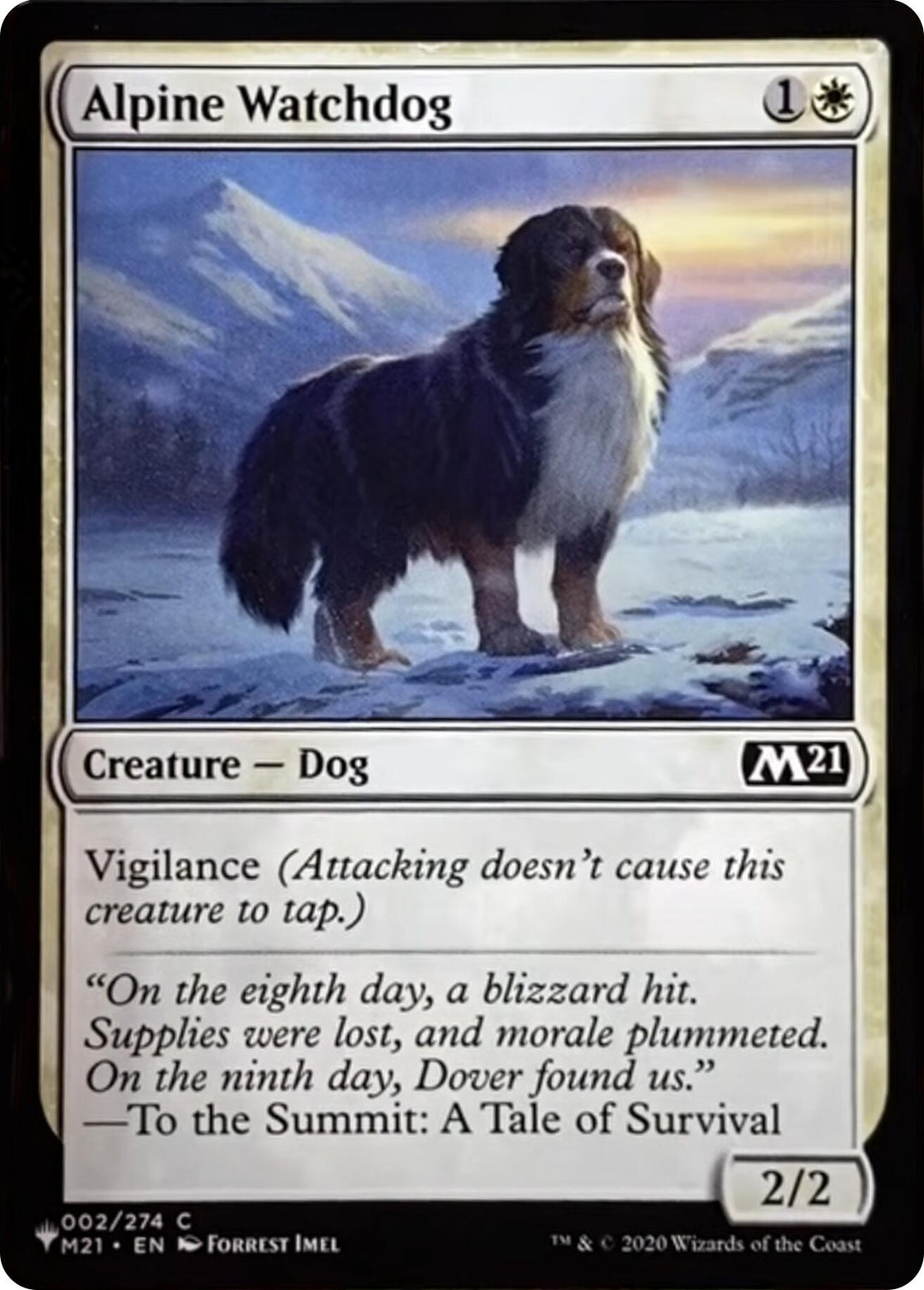 Image for Alpine Watchdog (002/274) (LIST) - Magic: The Gathering