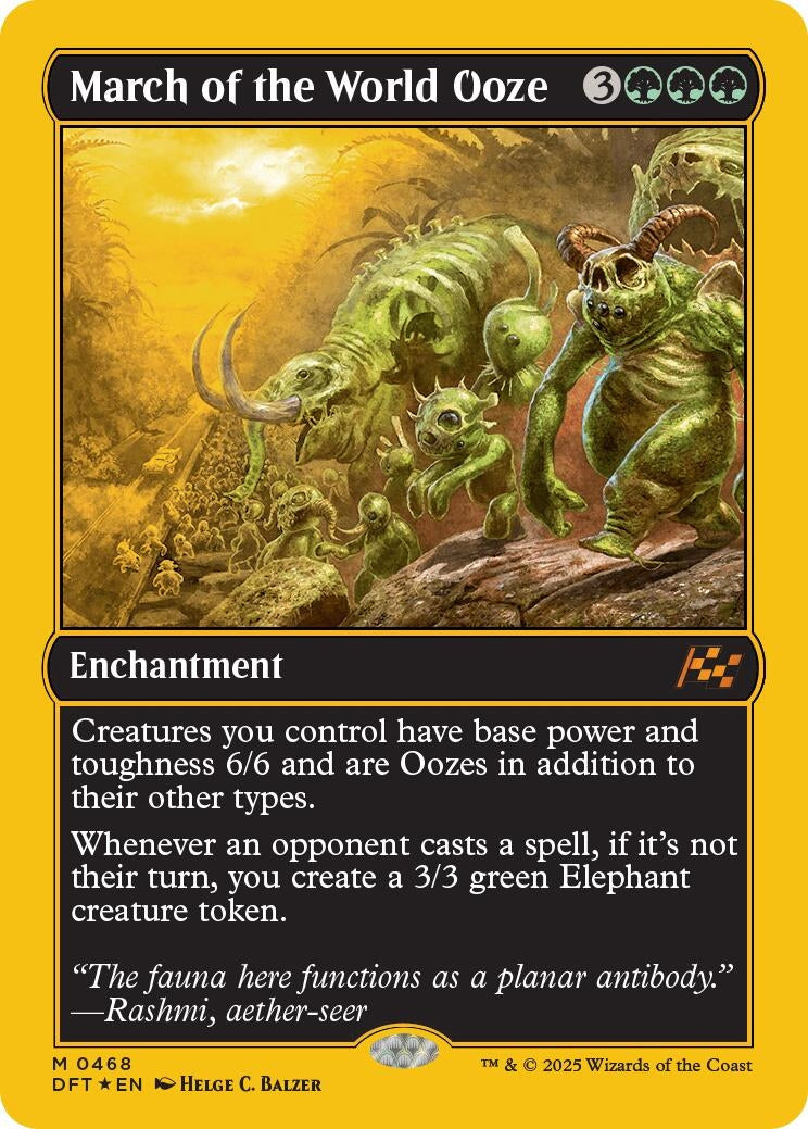 Image for March of the World Ooze (First-Place Foil) (468) - Magic: The Gathering