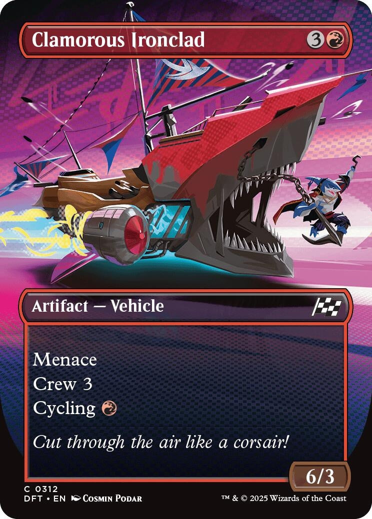 Image for Clamorous Ironclad (Borderless) (312) (DFT) - Magic: The Gathering