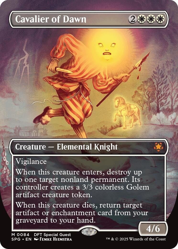 Image for Cavalier of Dawn (Borderless) (84) - Magic: The Gathering