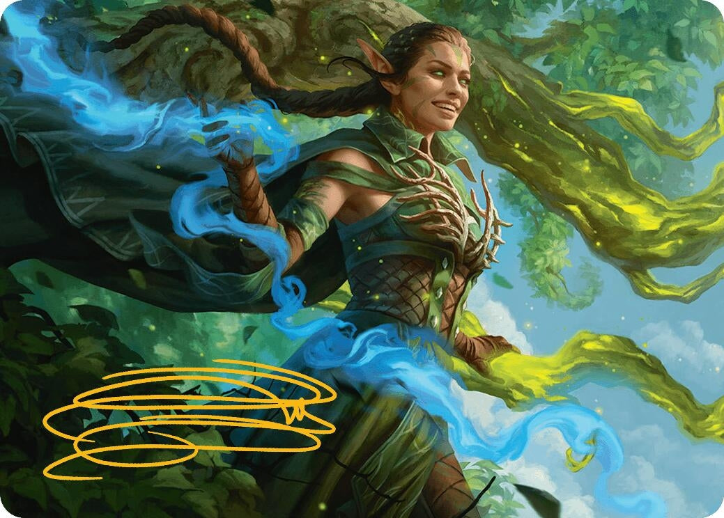 Image for Nissa, Worldsoul Speaker Art Card (Gold-Stamped Signature) (31) (ASDFT) - Magic: The Gathering