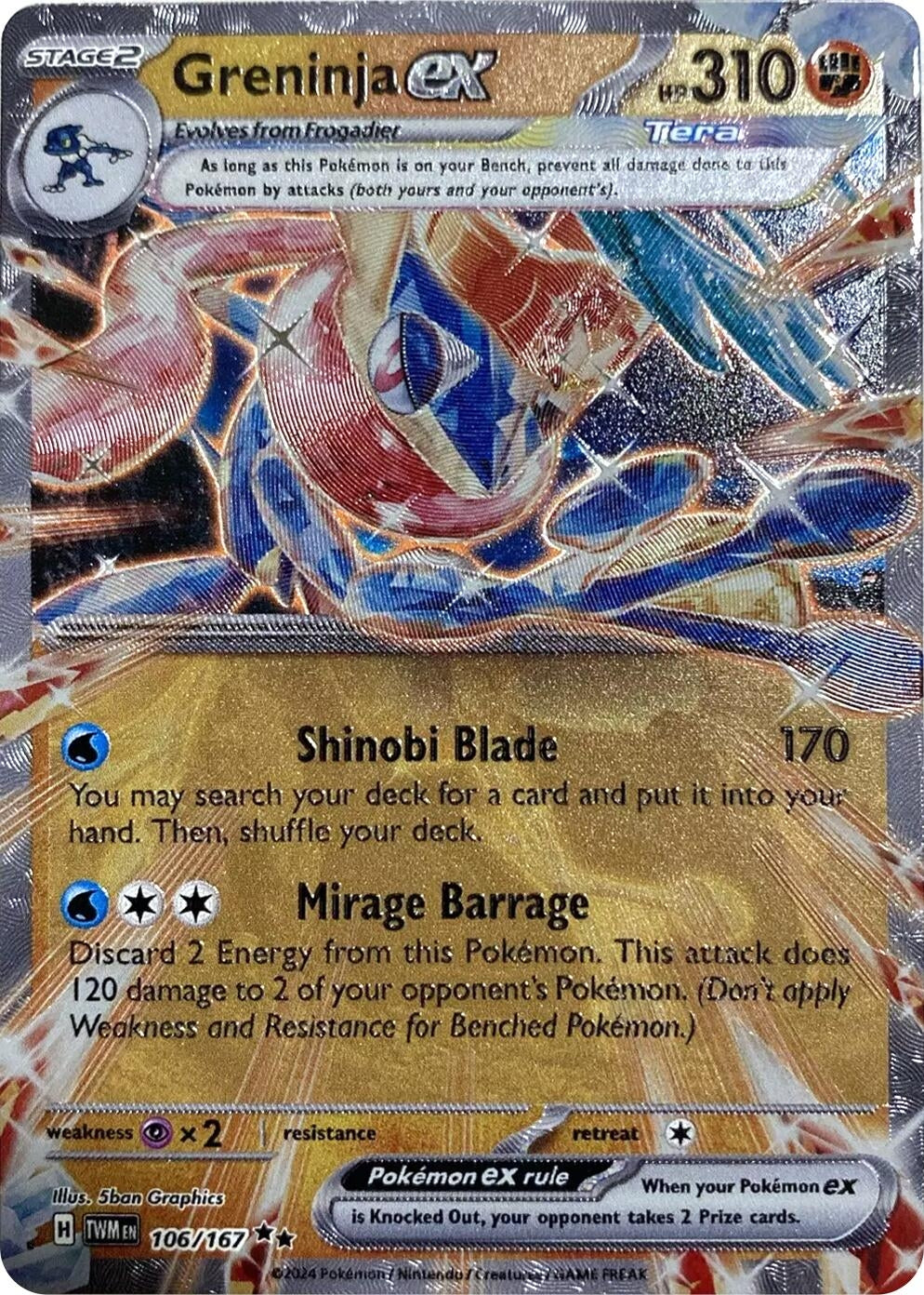 Image for Greninja ex (GameStop Metal Card) (106/167) (MCAP) - Pokemon