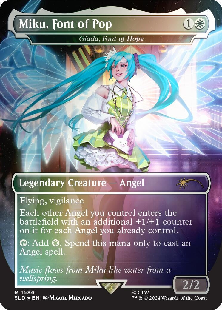 Image for Miku, Font of Pop - Giada, Font of Hope (Rainbow Foil) (1586) - Magic: The Gathering