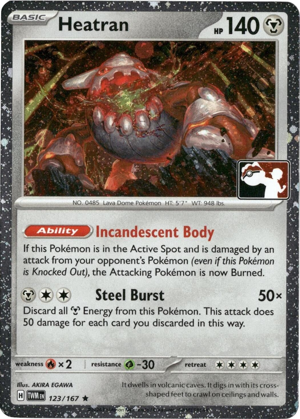 Image for Heatran - 123/167 (Cosmos Holo) (123/167) - Pokemon