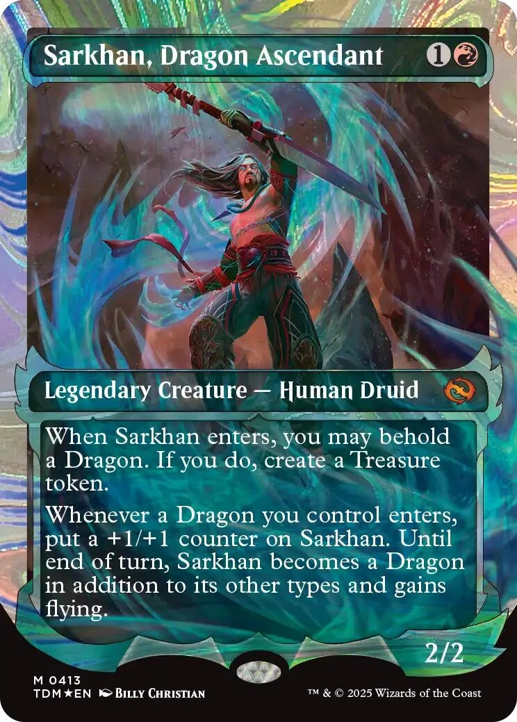 Image for Sarkhan, Dragon Ascendant (0413) (Showcase) (Halo Foil) (413) - Magic: The Gathering