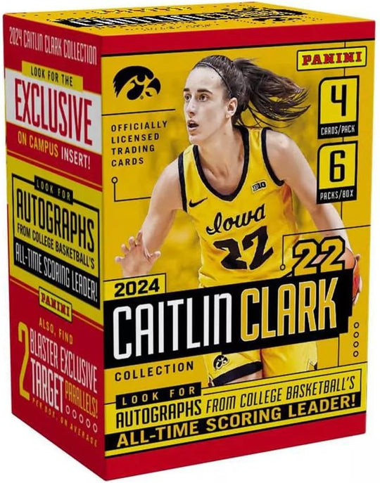 2024 Panini Caitlin Clark Collection Basketball Trading Card Blaster Box
