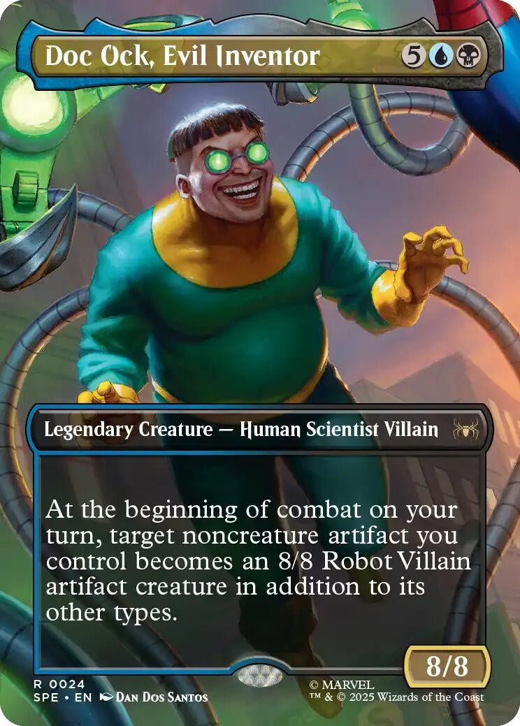 Image for Doc Ock, Evil Inventor (Borderless) (24) - Magic: The Gathering