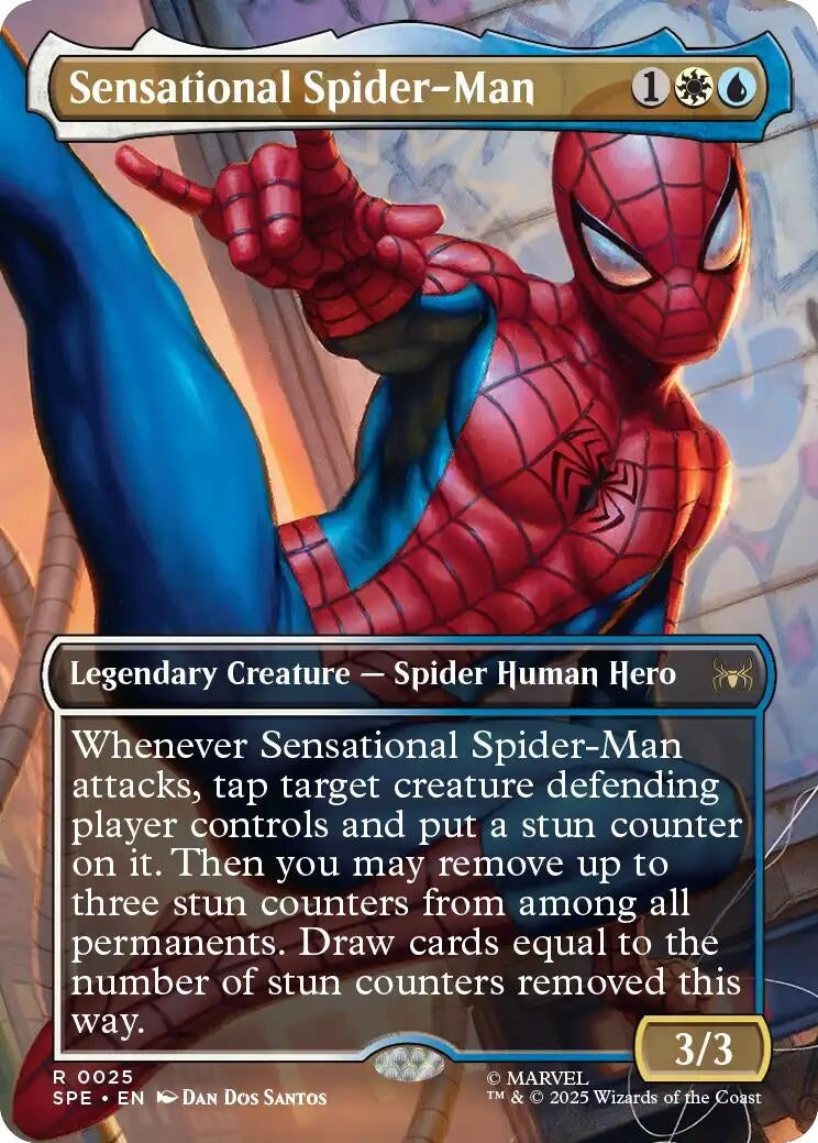 Image for Sensational Spider-Man (Borderless) (25) - Magic: The Gathering