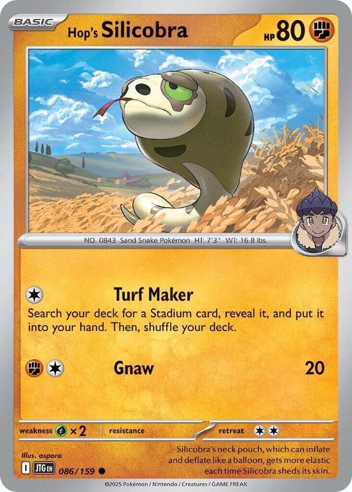 Image for Hop's Silicobra (086/159) (JTG) - Pokemon
