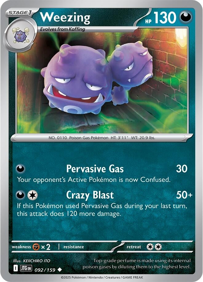 Image for Weezing (092/159) (JTG) - Pokemon