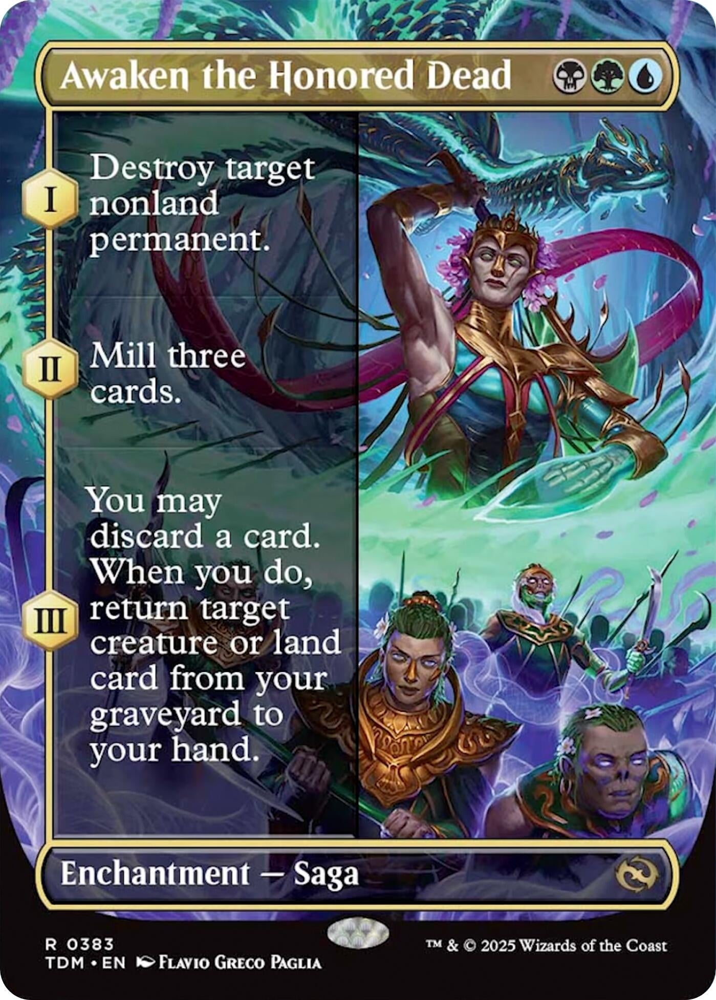 Image for Awaken the Honored Dead (Borderless) (383) - Magic: The Gathering