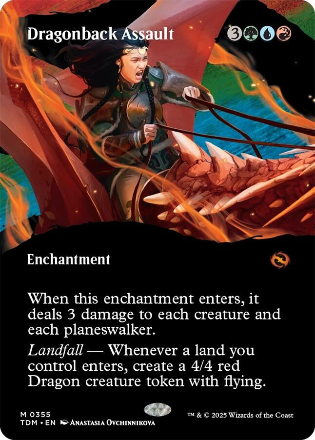 Image for Dragonback Assault (Borderless) (355) (TDM) - Magic: The Gathering