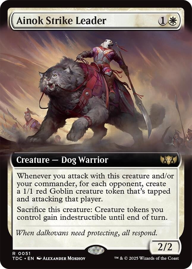 Image for Ainok Strike Leader (Extended Art) (51) (TDC) - Magic: The Gathering