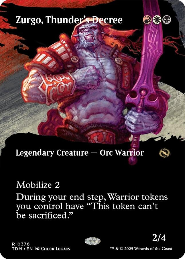 Image for Zurgo, Thunder's Decree (Borderless) (376) - Magic: The Gathering
